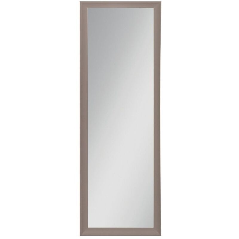 foto del prodotto specchio rettangolare 113x34 cm con cornice colore tortora syria