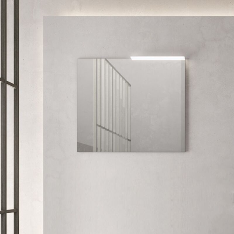 foto del prodotto specchio rettangolare 81 cm con lampada led a filo muro