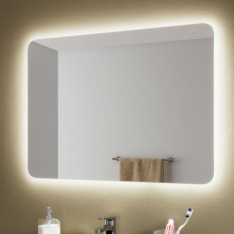 foto del prodotto specchio rettangolare illuminazione led modello l209