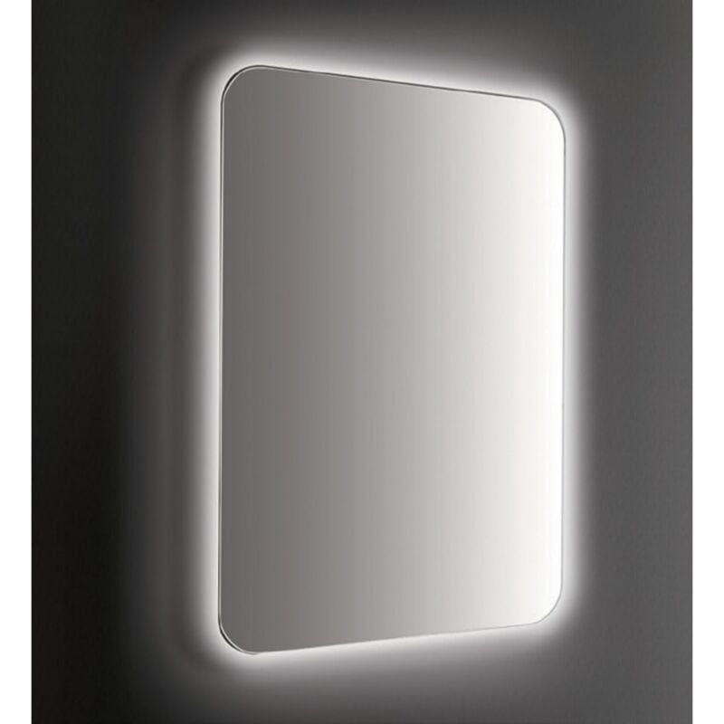 foto del prodotto specchio rettangolare per bagno illuminato a led 60x80 reversibile