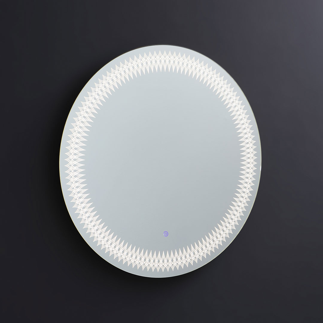 foto del prodotto specchio rotondo 80 cm con led integrato