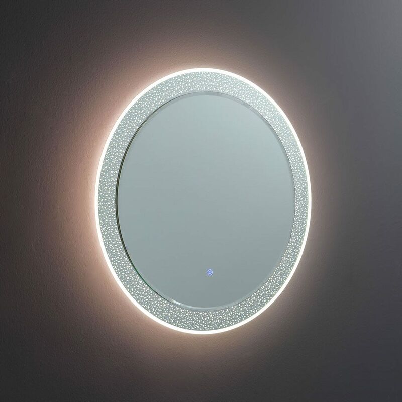 foto del prodotto specchio rotondo da 80cm con illuminazione a led integrata