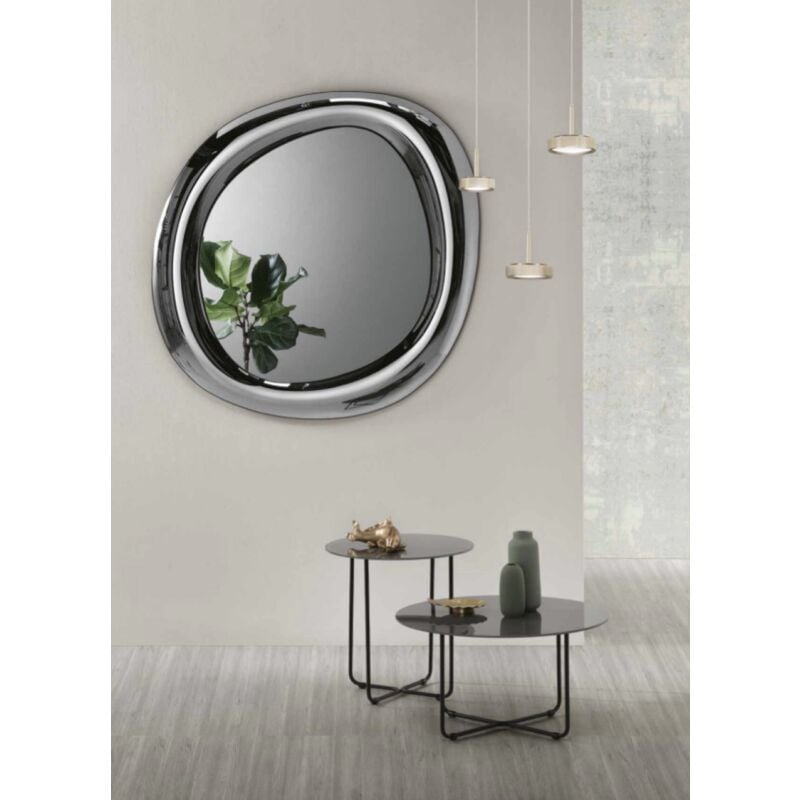 foto del prodotto specchio sagomato move 108x120 cm con cornice curva fume 