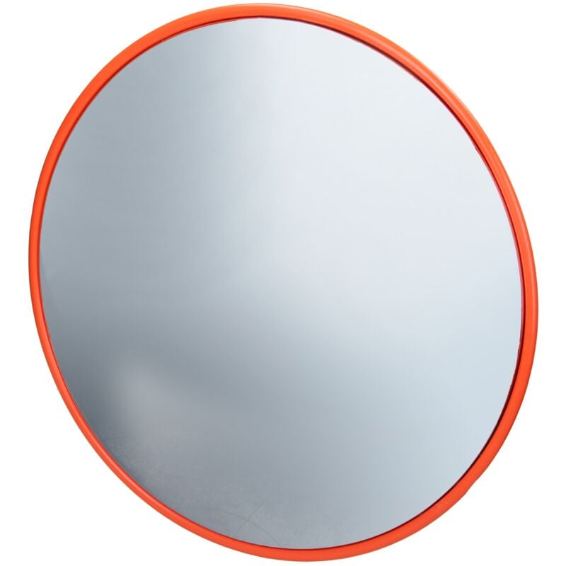 foto del prodotto specchio stradale 45 cm con supporto girevole rosso materiale resistente e infrangibile specchio di sicurezza convesso panoramico per una maggiore