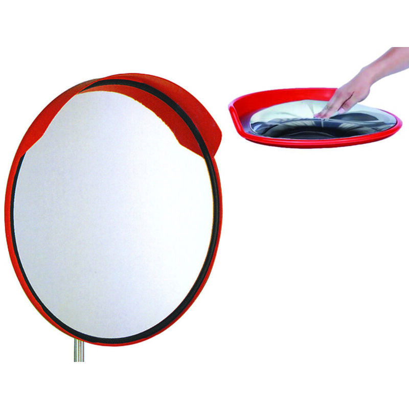 foto del prodotto specchio stradale parabolico infrangibile in policarbonato cm.80