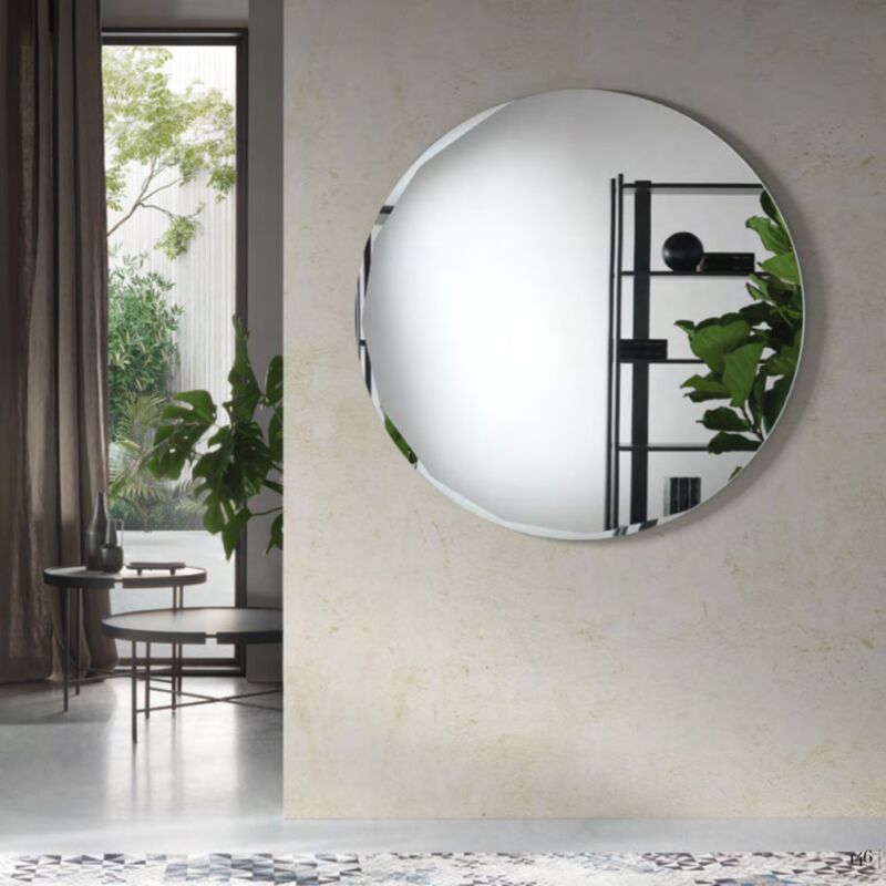 foto del prodotto specchio tondo con molatura laterale d120 cm hara