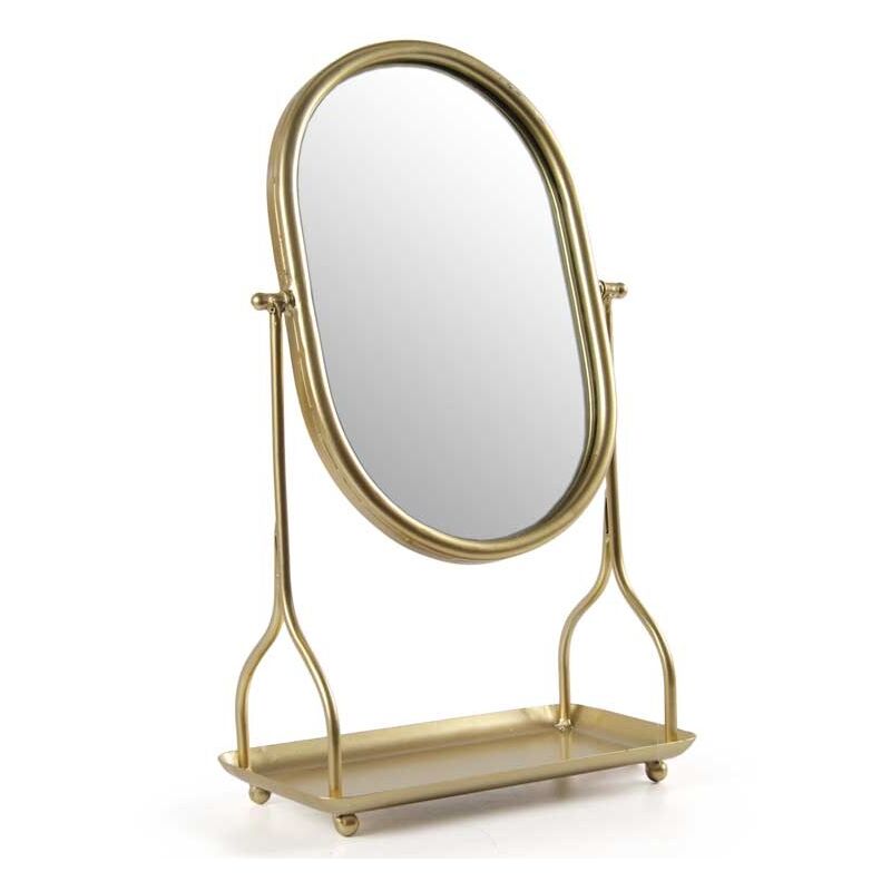 foto del prodotto specchio tondo da arredo 31x16x53 cm in colore oro