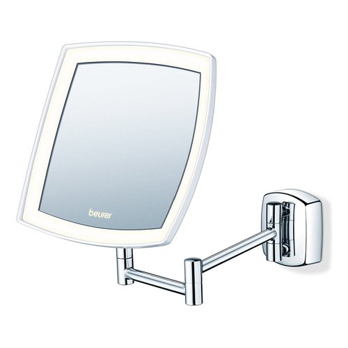 foto del prodotto specchio trucco appendibile con luce e ingranditore 5x bs89 cromato 58513