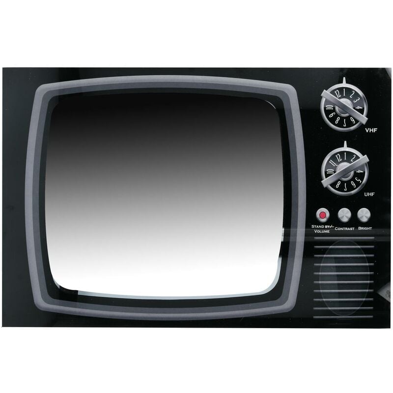 foto del prodotto specchio vetro tv nero rettangolare cm60x40