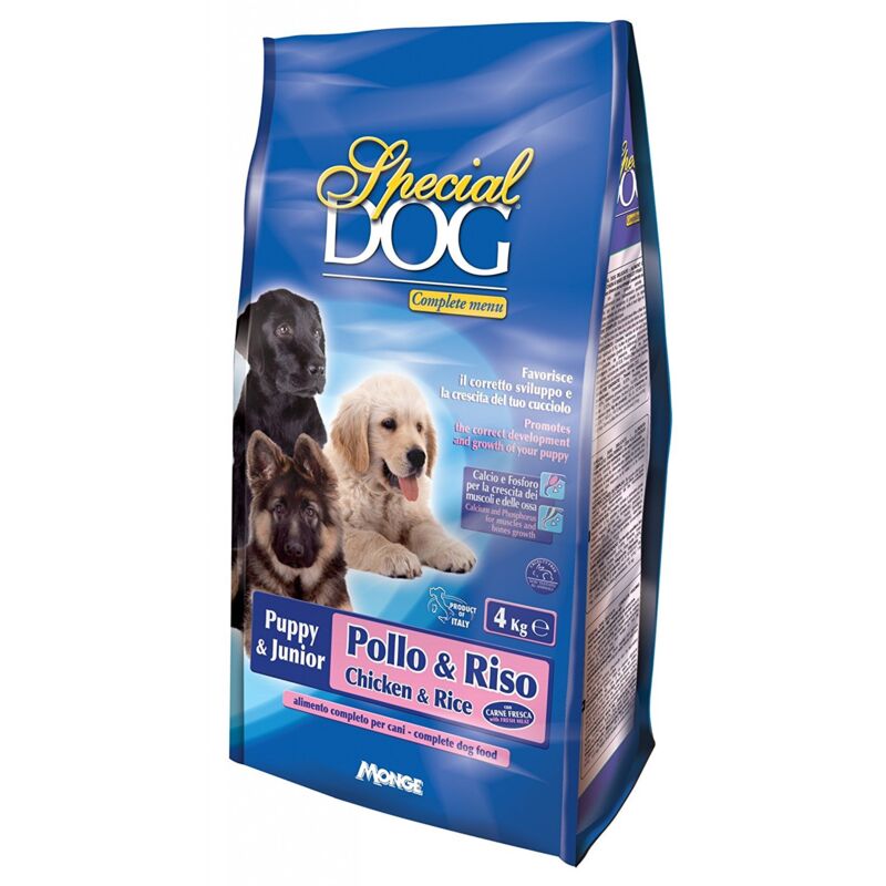 foto del prodotto special dog croccantini 4 kg puppy junior gusto pollo e riso con calcio e fosforo