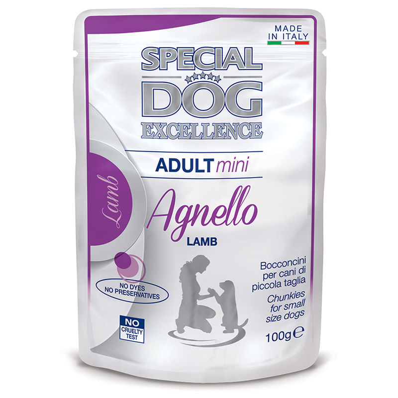 foto del prodotto special dog excellence bocconcini in busta 100gr taglia piccola agnello