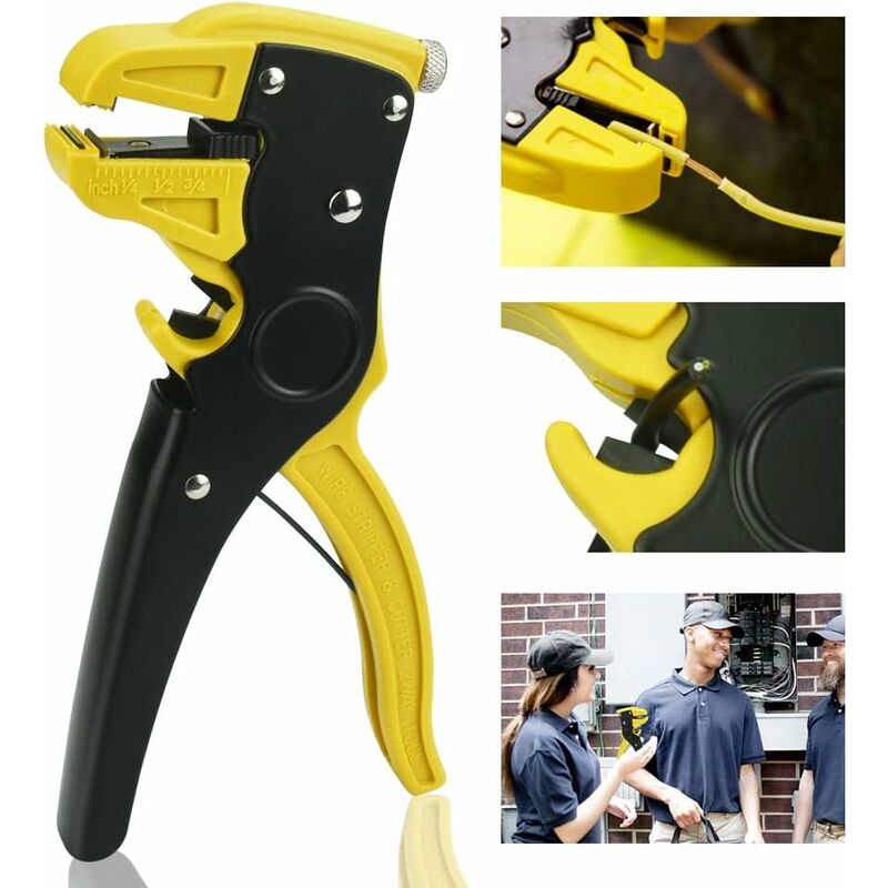 foto del prodotto spelafili automatico spelafili da 0,2 6 mm spelafili isolati regolabili per riparazioni elettriche domestiche industriali professionali giallo nero 