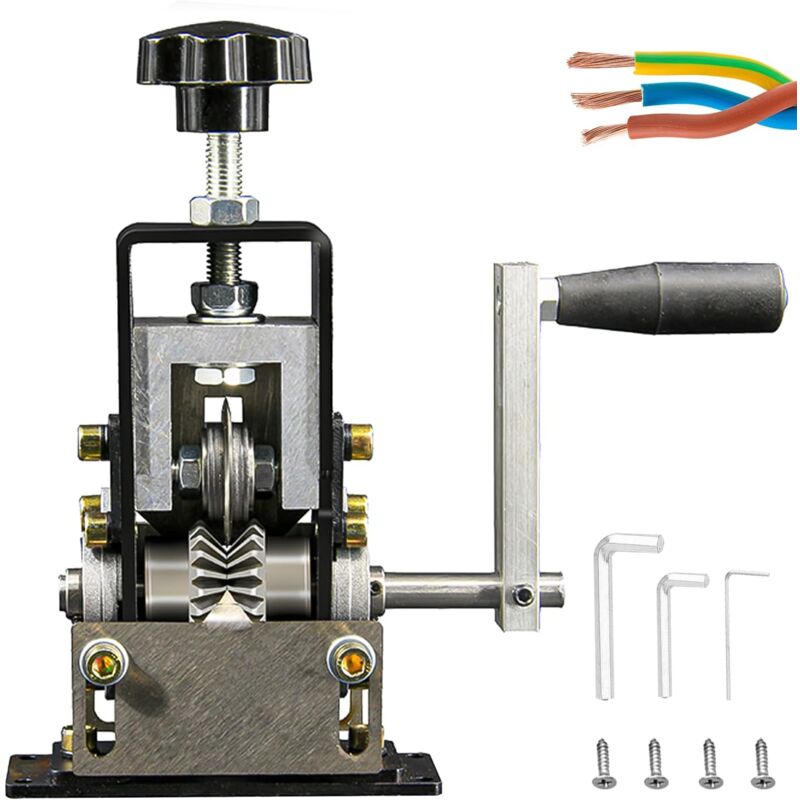 foto del prodotto spellacavi elettrico manuale automatico, macchina spelafili in rame da 1 25 mm, spelafili per elettricisti, strumento spelafili per rottami di cavi