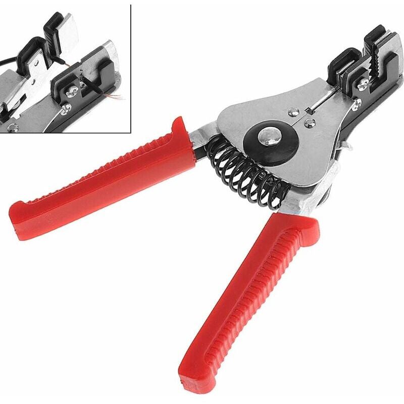 foto del prodotto spellafili automatico di precisione da 18 cm spellafili automatico pinze per crimpatura e spelatura pinze multiuso per spelatura, taglio,