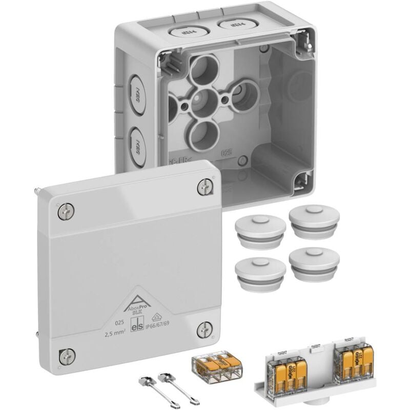 foto del prodotto spelsberg 40247001 cassetta di derivazione l x l x a 92 x 92 x 60 mm grigio ip66, ip67, ip69 1 pz.