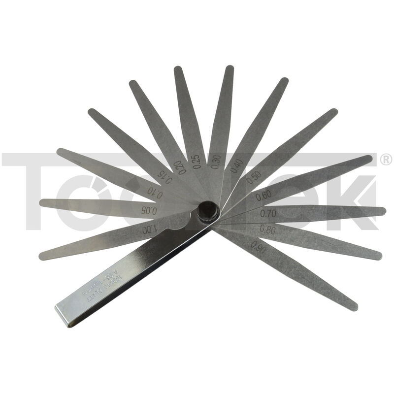 foto del prodotto spessimetro 13 lame valvole misurazione spessore 0.05 1.00mm acciaio g02738