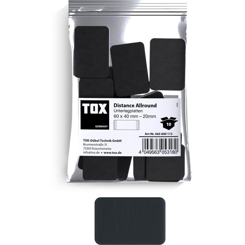 foto del prodotto spessori in plastica 60x40 mm distance allround 20 mm 10 pz. 