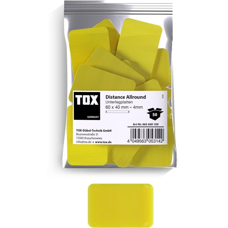 foto del prodotto spessori in plastica 60x40 mm distance allround 4 mm 25 pz. 