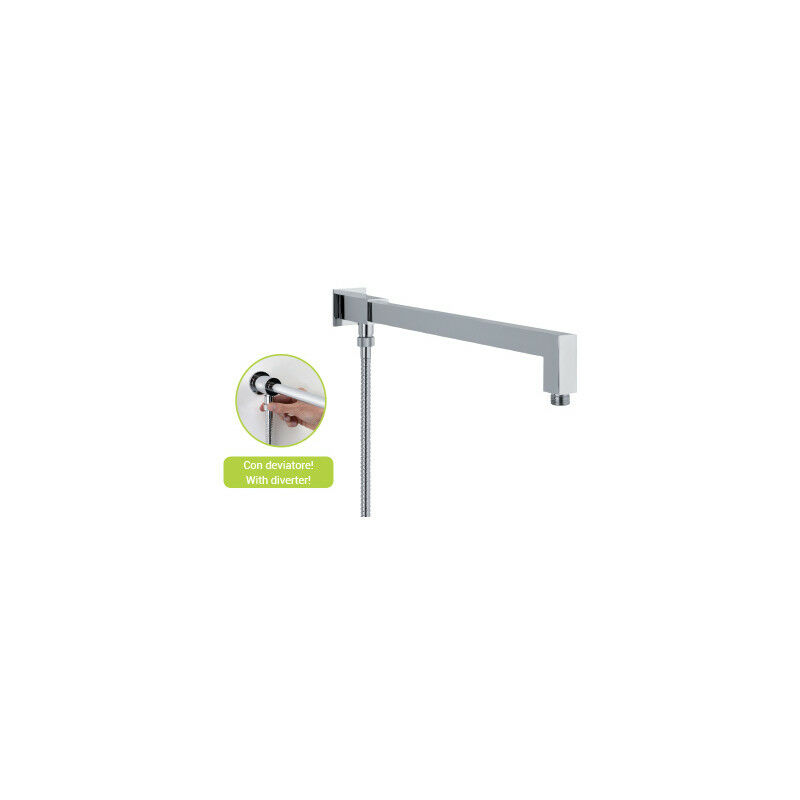 foto del prodotto sphera docce e accessori braccio doccia square con deviatore cromo di sphera