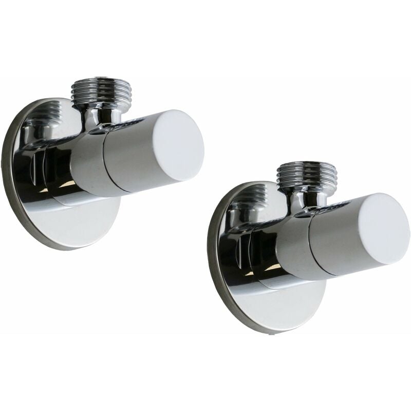 foto del prodotto sphera docce e accessori coppia di rubinetti cromo per collegamento miscelatori modello tondo sphera cromo