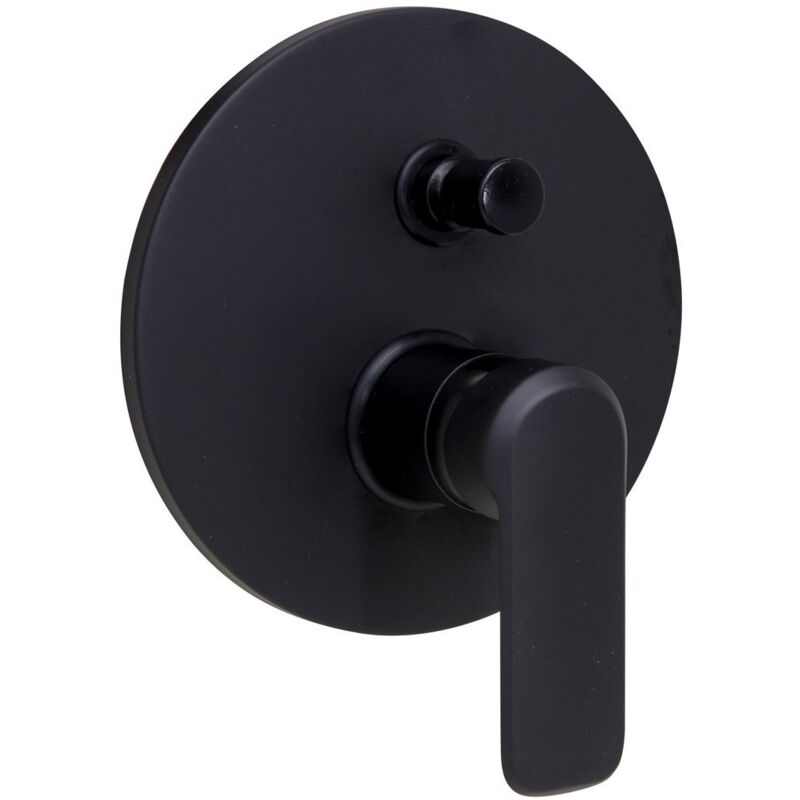 foto del prodotto sphera miscelatore incasso a due vie nero opaco con leva monocomando mod. alma