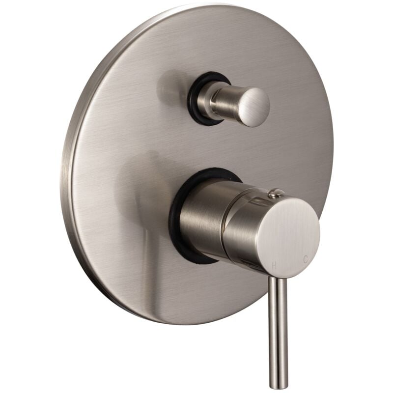foto del prodotto sphera miscelatore incasso a due vie nichel spazzolato con leva monocomando mod. mm