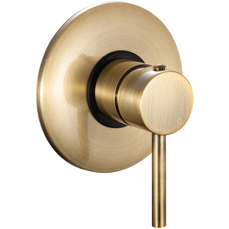 foto del prodotto sphera miscelatore incasso ad una via ottone antico con leva monocomando mod. mm