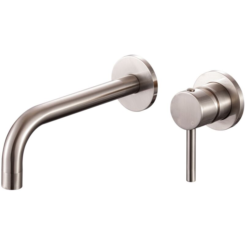 foto del prodotto sphera miscelatore lavabo da incasso nichel spazzolato con leva monocomando mod. mm