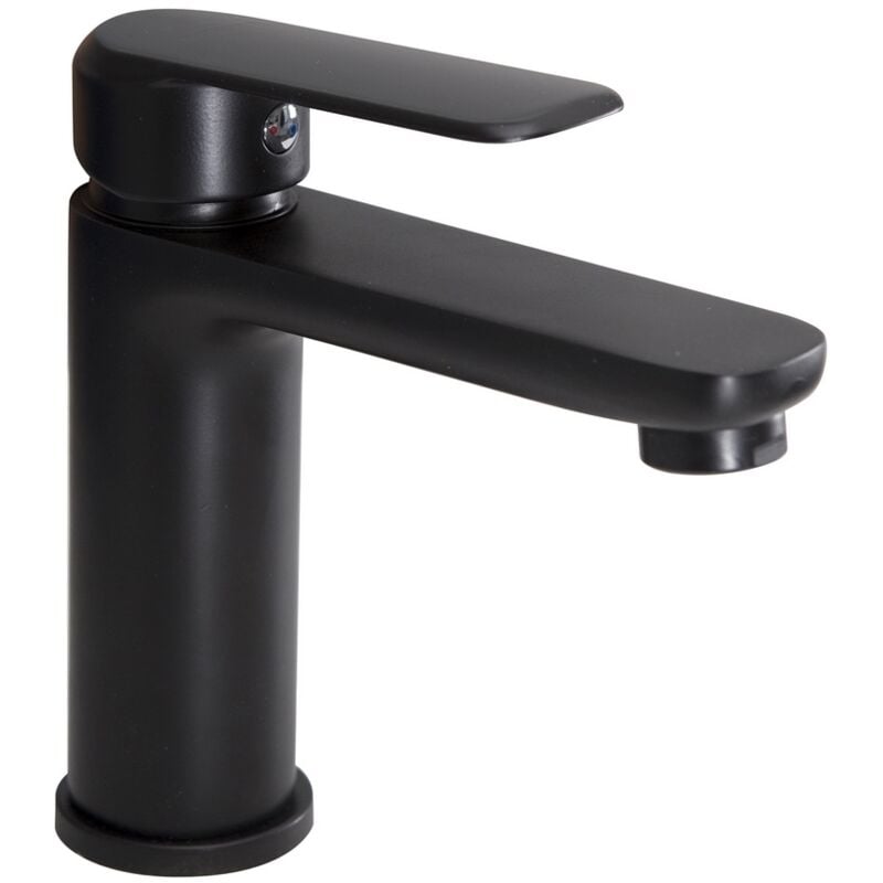 foto del prodotto sphera miscelatore lavabo nero opaco con leva monocomando mod. alma