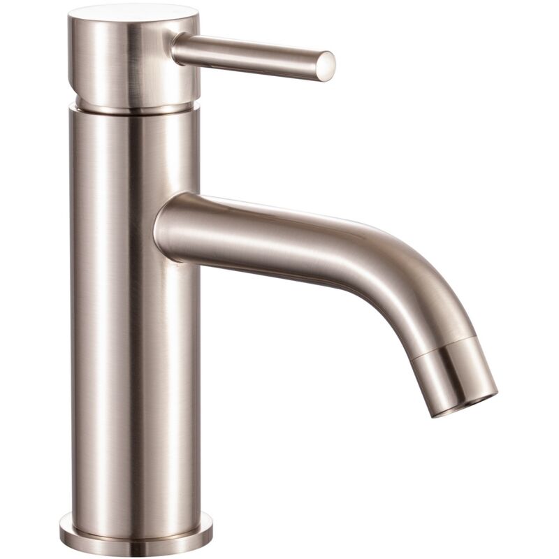 foto del prodotto sphera miscelatore lavabo nichel spazzolato con leva monocomando mod. mm