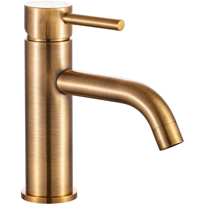 foto del prodotto sphera miscelatore lavabo ottone antico con leva monocomando mod. mm