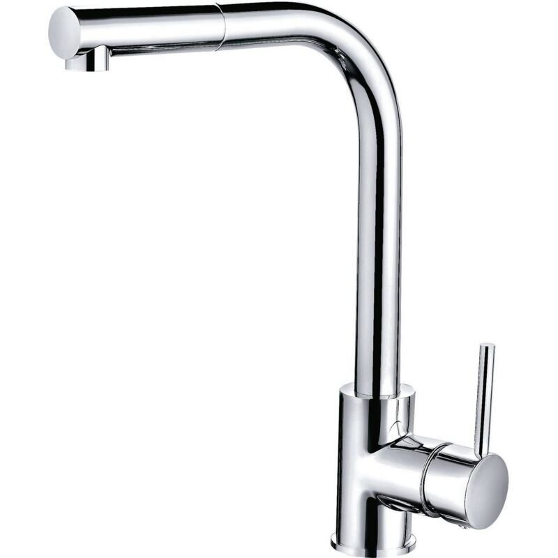 foto del prodotto sphera miscelatore lavello ottone cromato con leva monocomando mod. maxim