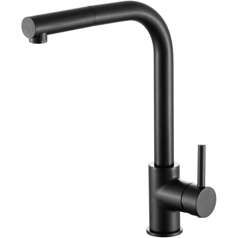 foto del prodotto sphera miscelatore lavello ottone nero opaco con leva monocomando mod. maxim