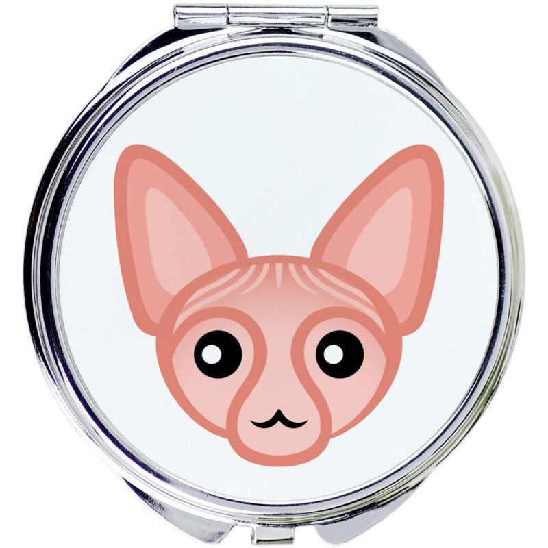 foto del prodotto sphynx uno specchio tascabile per borsetta di art dog