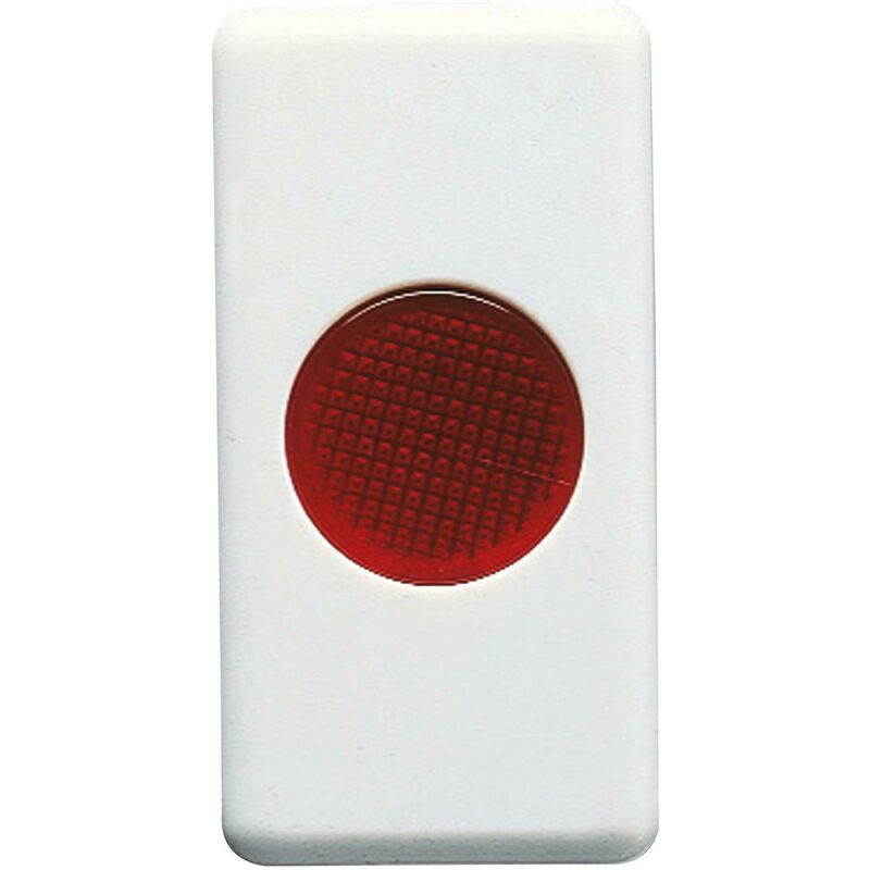 foto del prodotto spia luminosa di segnalazione singola 12 24 250v rosso 1 modulo system white gw20603 gewiss