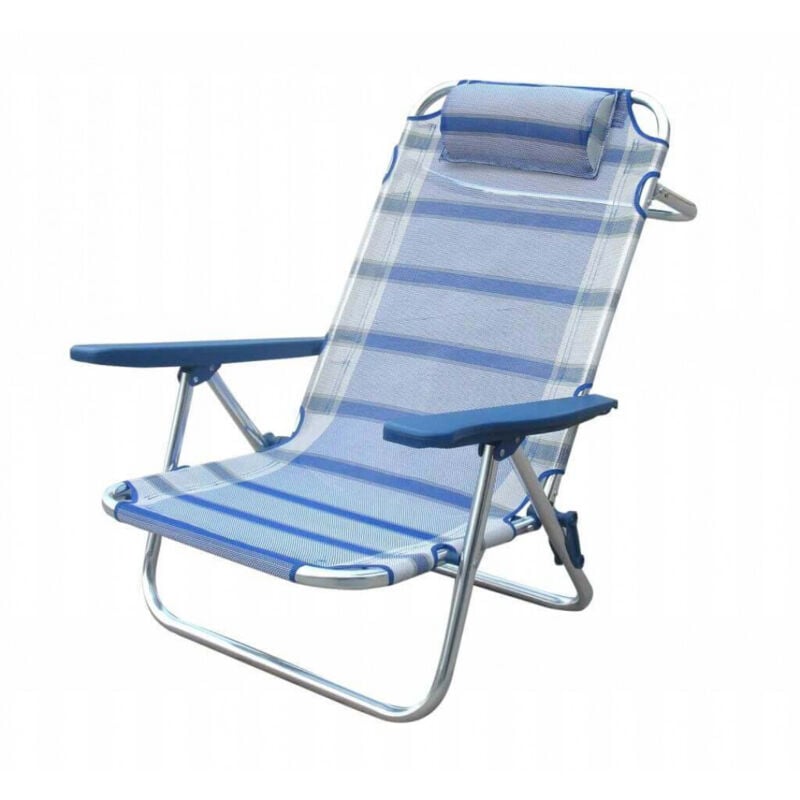 foto del prodotto spiaggina mare prendisole con braccioli in alluminio,textilene cm 68x68x83 kian