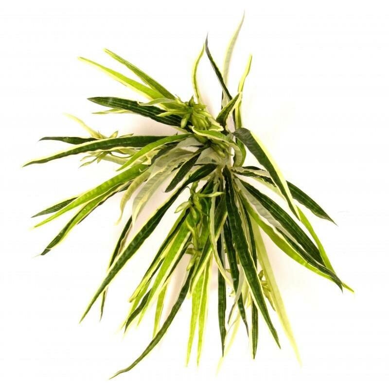 foto del prodotto spider plant cespuglio artificiale con 56 foglie variegato uvr h cm 49