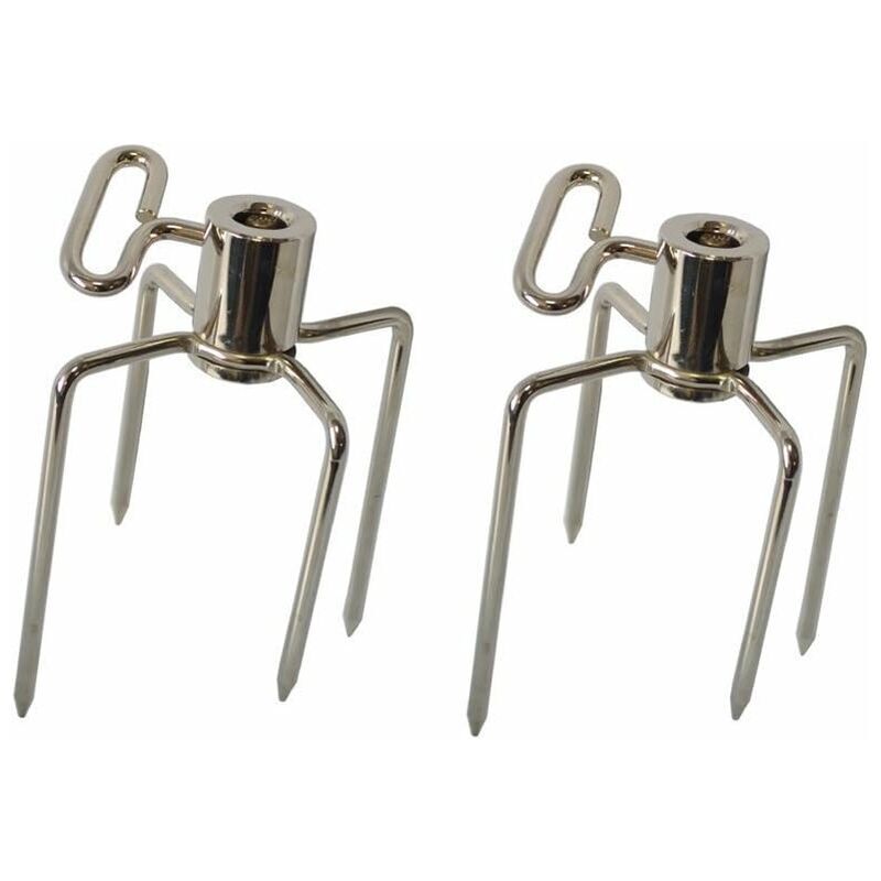 foto del prodotto spiedini con forchetta per girarrosto da barbecue da appendere con viti, per ca. 1 mandrino de tourne diametro 10 mm, set da 2