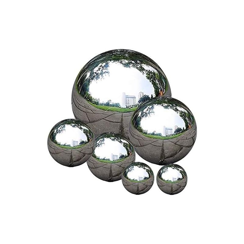 foto del prodotto spiegelpolierter edelstahl, 50 bis 150 mm, schwimmende reflektierende kugel f r gartendekoration, 6 st ck