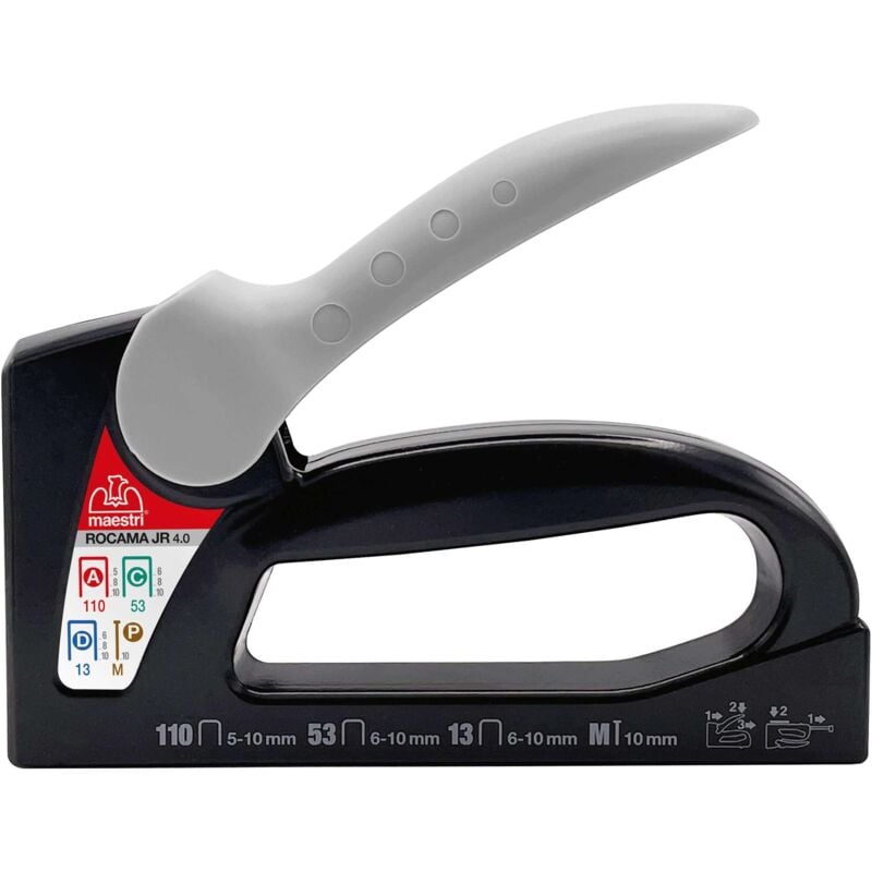 foto del prodotto spillatrice fissatrice maestri rocama mod 10 jr d passi punti 11,2 cm punti 105 108 110