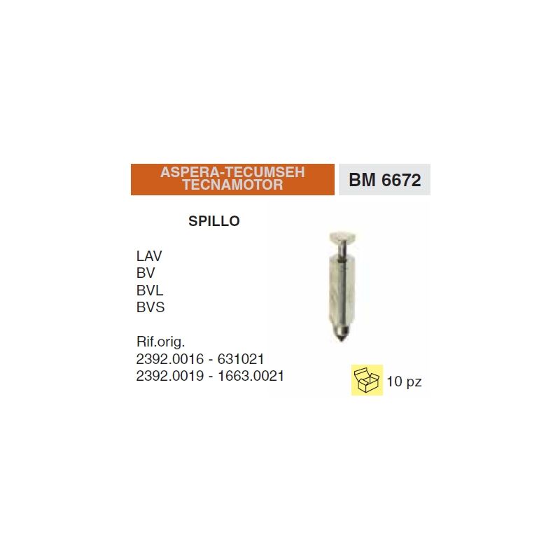 foto del prodotto spillo carburatore motore trattorino rasaerba tecumseh lav bv bvl 2392.0016