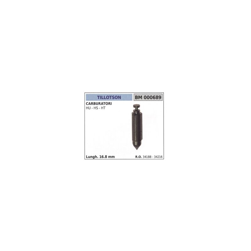 foto del prodotto spillo carburatore tillotson hu hs ht motosega lunghezza 16,8mm 34188