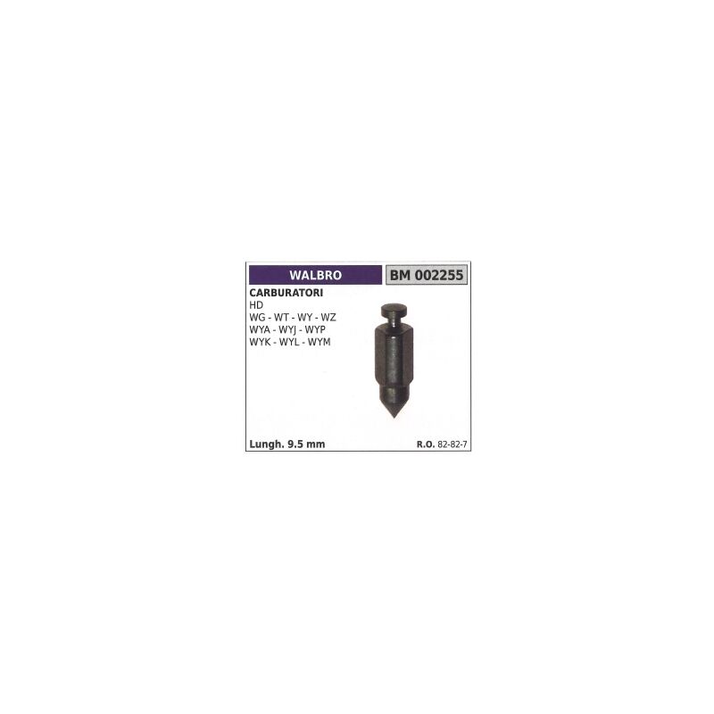 foto del prodotto spillo carburatore walbro motosega hd wg wt wy lunghezza 9,5mm 82 82 7
