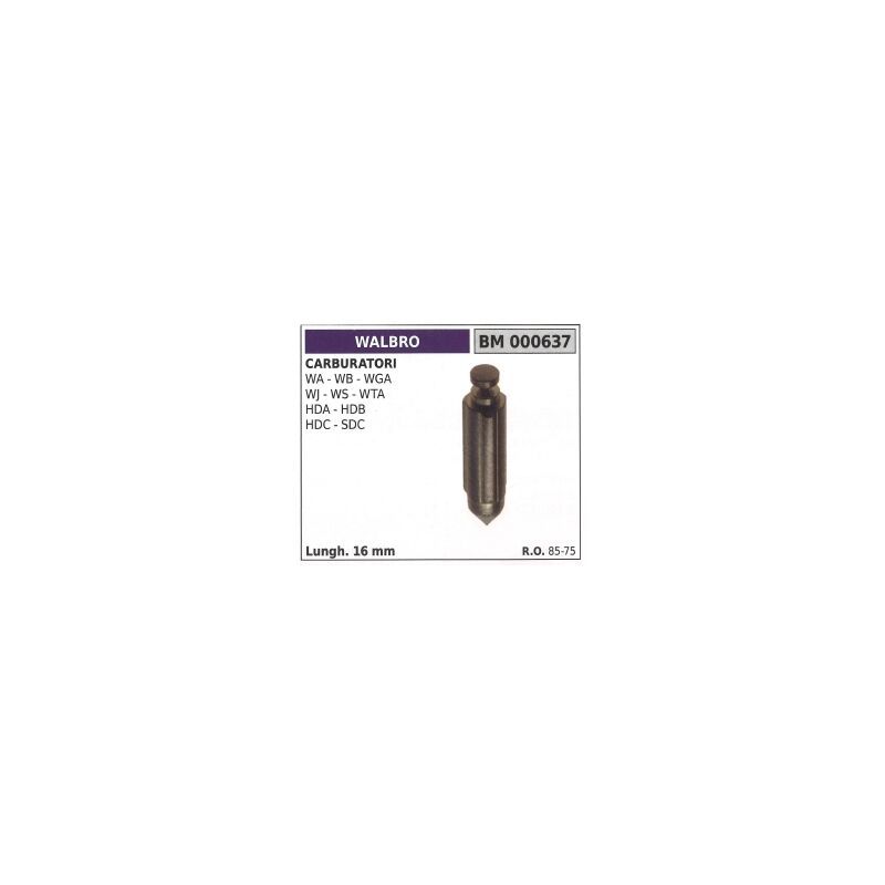 foto del prodotto spillo carburatore walbro motosega wa wb wga wj lunghezza 16mm 85 75