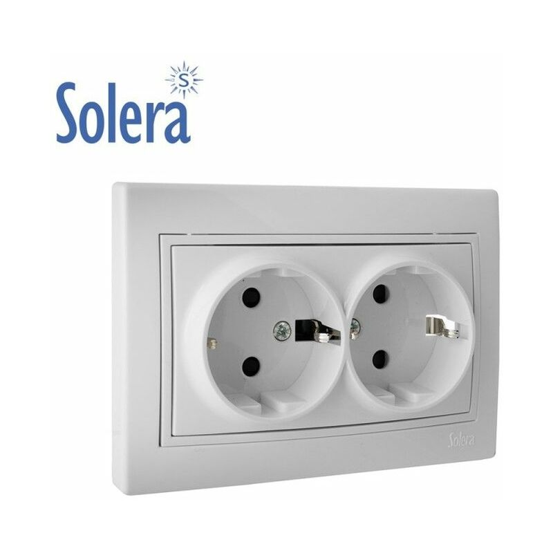 foto del prodotto spina base doppia t tl tapparella 16a 250v solera erp60 2u