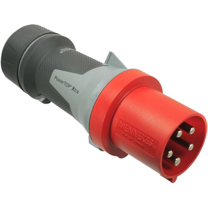 foto del prodotto spina cee 400v/63a/5-poli - spina di alimentazione con terminali a vite - spina resistente agli urti - scarico della trazione - protezione dagli
