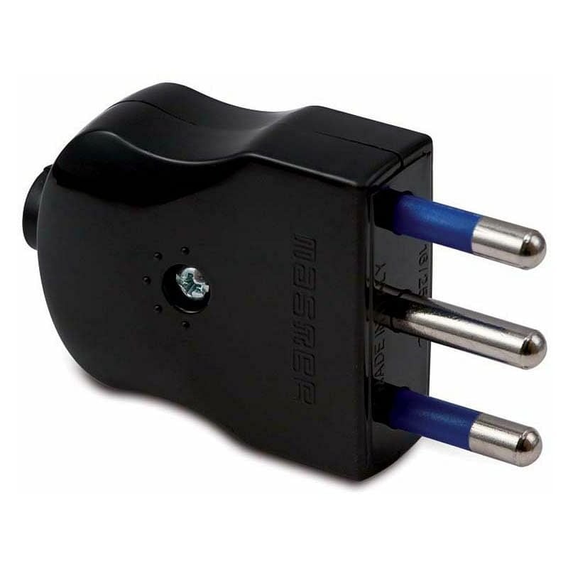 foto del prodotto spina compact 2 poli t 16 a nero