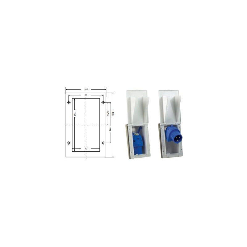foto del prodotto spina di alimentazione mono iec 1pnt 16a 230v retrattile schwabe 61463