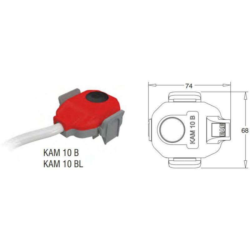 foto del prodotto spina di derivazione l1 eae italia kam 1cb 0,75m ip55 3024549