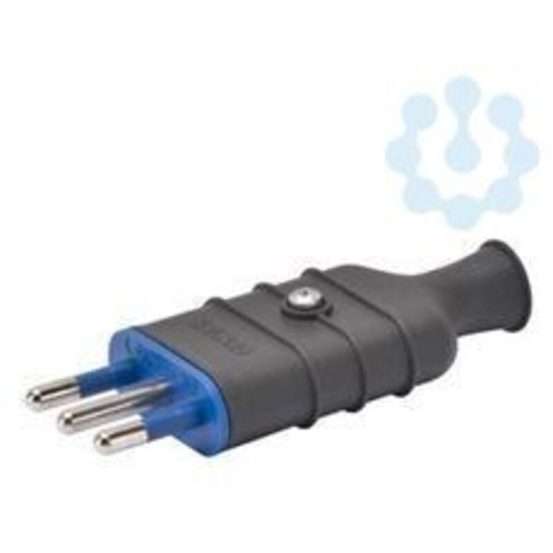 foto del prodotto spina diritta 2p t 10a 250v grigio play gewiss cod. gw28004 